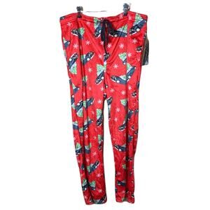 WEATHERPROOF Red Fleece Christmas Tree Lounge Pants XL NEW